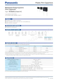 ECQ-U3A105MGA Datasheet Cover
