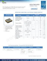 ECS-TXO-5032-160-TR Datasheet Cover