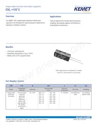 ESE227M050AH9EA 데이터 시트 표지