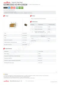 GCM0335C1E1R1CD03D Datasheet Cover