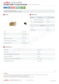 GCM21BR71C225KA64L Datasheet Cover