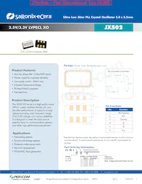 JX5021E0312.500000 Datasheet Cover
