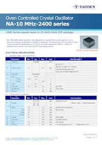 NA-10M-2453 Datasheet Copertura