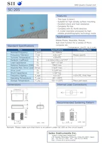 SC20S-12.5PF20PPM Datasheet Cover