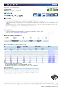 SPM6530T-100M-HZ Datasheet Cover