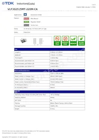 VLF302515MT-220M-CA Datasheet Cover