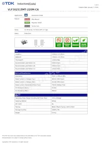 VLF302515MT-220M-CA Datasheet Copertura