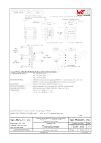 750311402 Datasheet Copertura