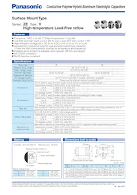 EEH-ZE1H101P Datasheet Cover