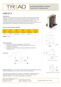 GDE25-1-B Datasheet Cover