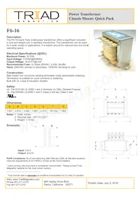 F6-16 Datasheet Copertura