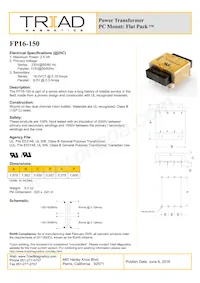 FP16-150-B Datasheet Copertura