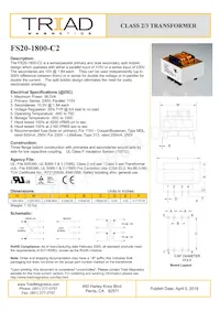 FS20-1800-C2數據表 封面