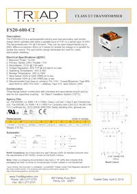 FS20-600-C2數據表 封面