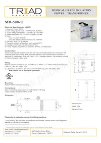 MD-500-U Datasheet Cover