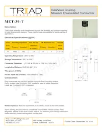 MET-39-T Datasheet Cover