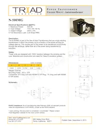 N-500MG Datasheet Cover