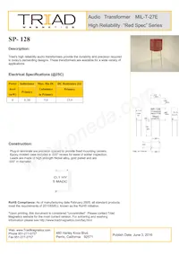 SP-128 Datasheet Cover