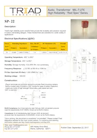 SP-22-B Datasheet Cover