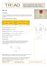 SP-42-B Datasheet Cover