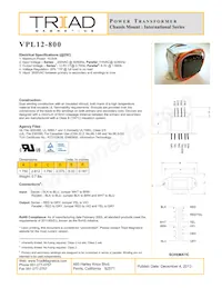 VPL12-800數據表 封面