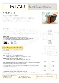 VPL24-210 데이터 시트 표지