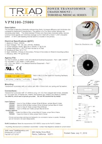 VPM100-25000 Datasheet Copertura