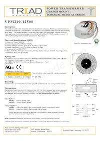 VPM240-12500 데이터 시트 표지