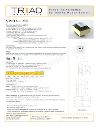 VPP16-1250-B Datasheet Copertura