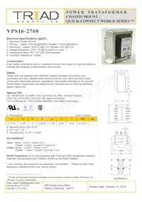 VPS16-2700-B Datasheet Cover