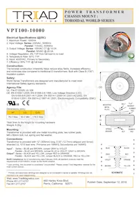 VPT100-10000 데이터 시트 표지