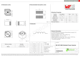 74408942470 Datasheet Copertura