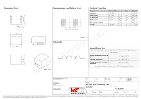 7447629047 Datasheet Copertura