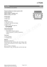 B84131M002G150 Datasheet Pagina 2