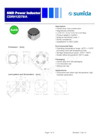 CDRH12D78/ANP-820MC Datasheet Cover