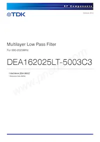 DEA162025LT-5003C3 Datasheet Cover