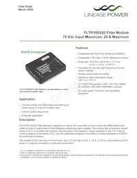 FLTR100V20Z Datasheet Cover