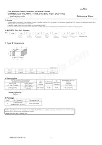 GRM42A5C3F470JW01L Datasheet Copertura