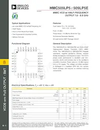 HMC509LP5TR Datasheet Cover