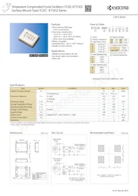 KT1612A52000ECW18TAA 데이터 시트 표지