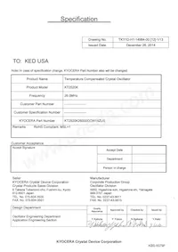 KT2520K26000CCW18ZUS Datasheet Copertura