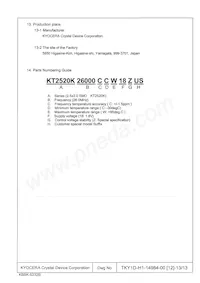 KT2520K26000CCW18ZUS Datasheet Page 13