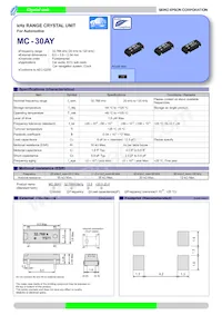 MC-30AY 32.7680K-A3:PURE SN Datasheet Cover