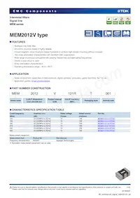 MEM2012V301RT001 Datasheet Copertura