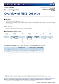 MMZ1005Y800CTD25 Datasheet Pagina 3