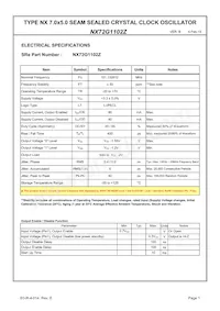 NX72G1102Z數據表 頁面 3