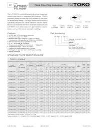PTL1608-F1N5C Datasheet Copertura