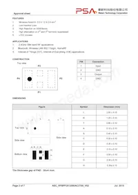 RFBPF2012080AC2T00 Datasheet Page 2