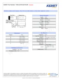 T491C107K010ZTAU00 Datasheet Cover