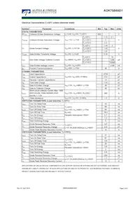 AOK75B60D1 Datasheet Page 2